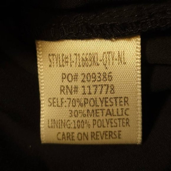 Love Stitch Womens Dress Black Metallic‎ Maxi Empire Waist V Neck Strap S New - Picture 7 of 7